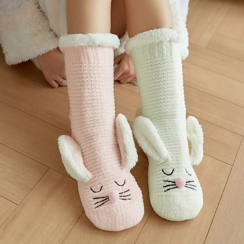 Chaussette humour femme style lapin en matière Pilou Pilou