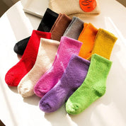 Chaussettes de couleur orange en matière Pilou Pilou pour enfant
