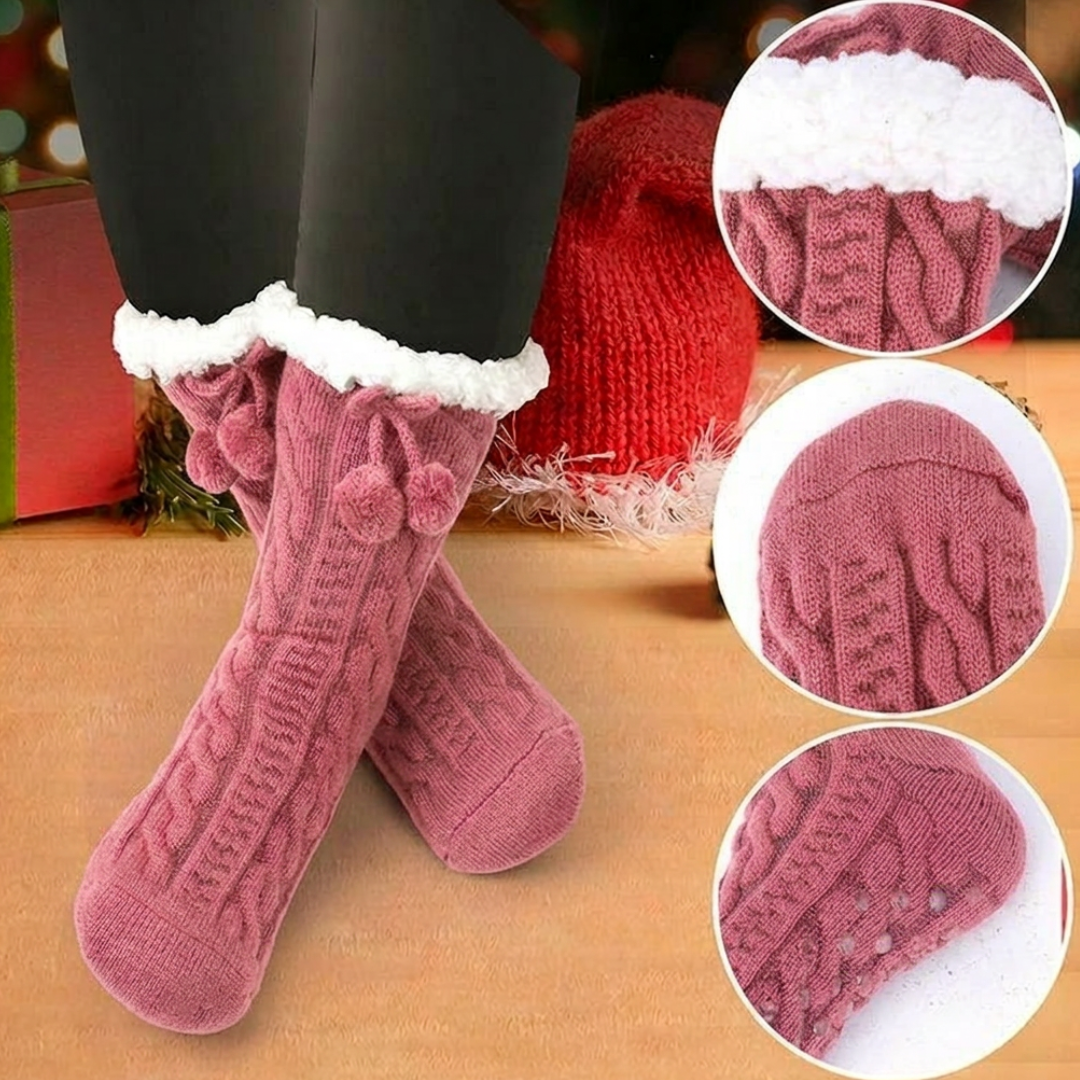 chaussettes pilou pilou montantes ultra douces pour l’hiver