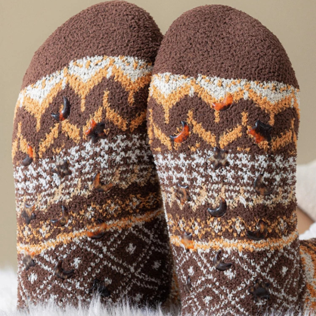 chaussettes nordiques moelleuses pour l’hiver