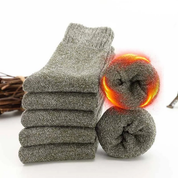 chaussettes pilou pilou chaudes lot de 5 paires gris foncé