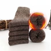 chaussettes pilou pilou chaudes lot de 5 paires marron