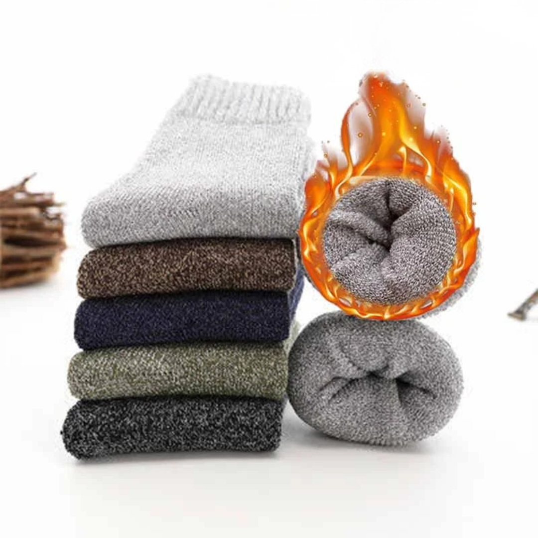 chaussettes pilou pilou chaudes lot de 5 paires mix couleur