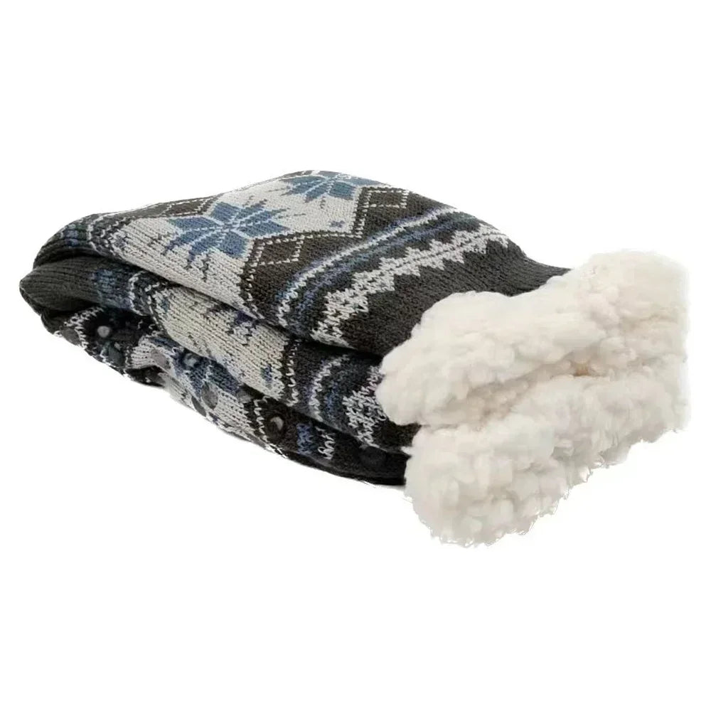 chaussettes pilou pilou magie de noël grises