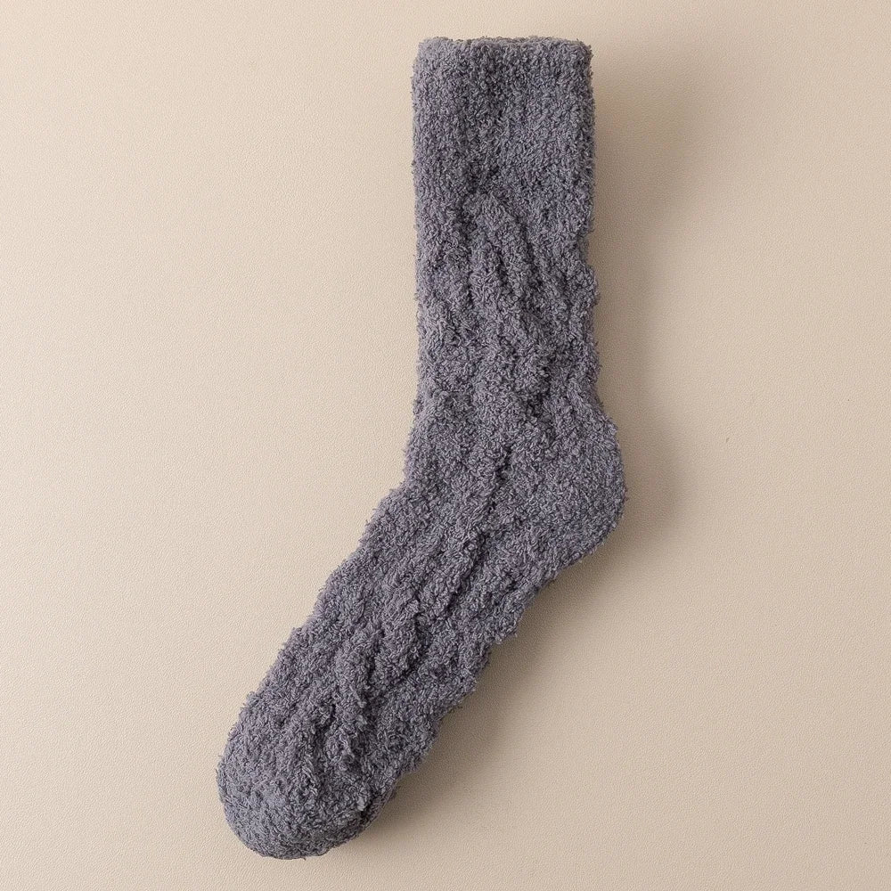 chaussettes pilou pilou moelleuses lot de 5 paires grises