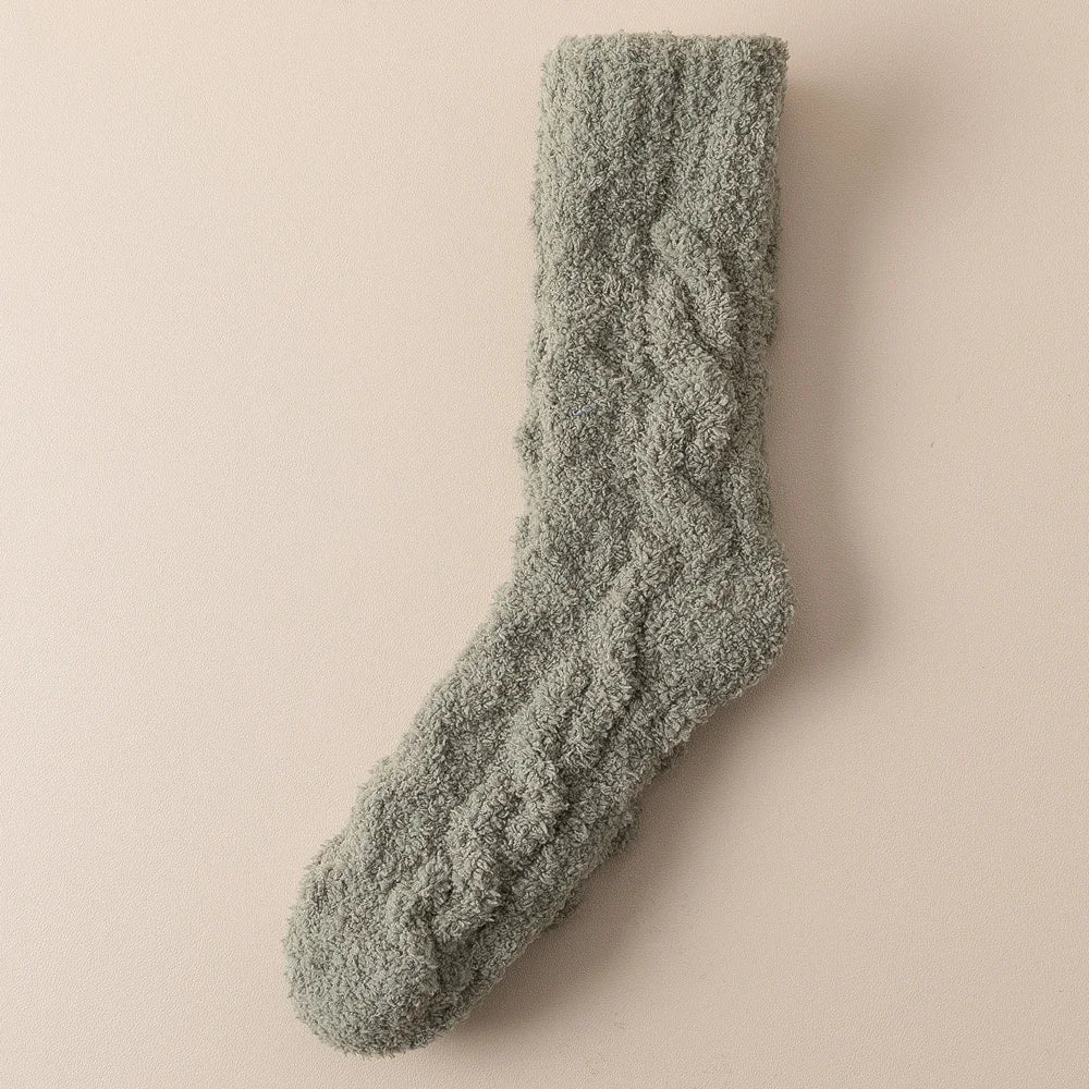 chaussettes pilou pilou moelleuses lot de 5 paires verte