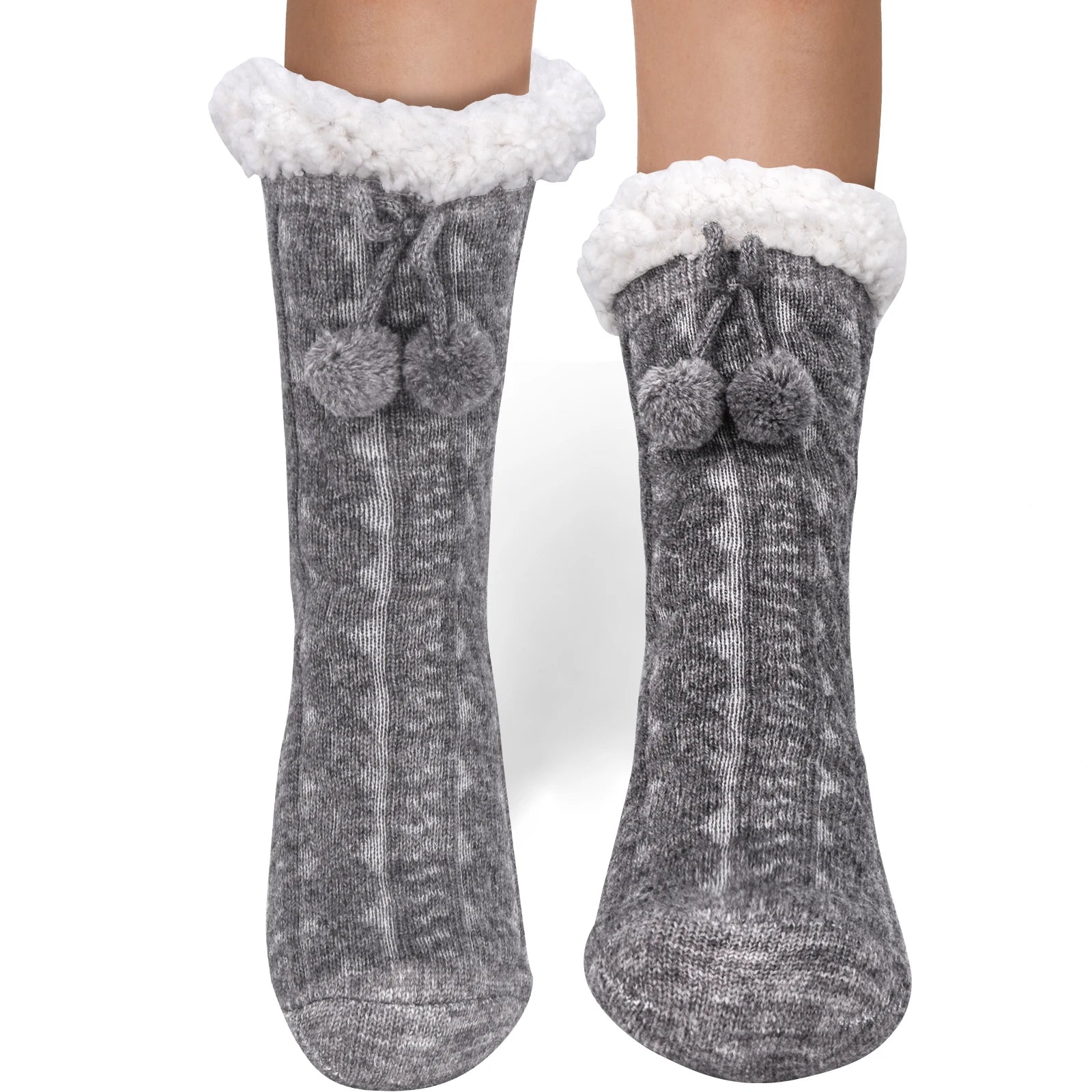 chaussettes pilou pilou montantes gris