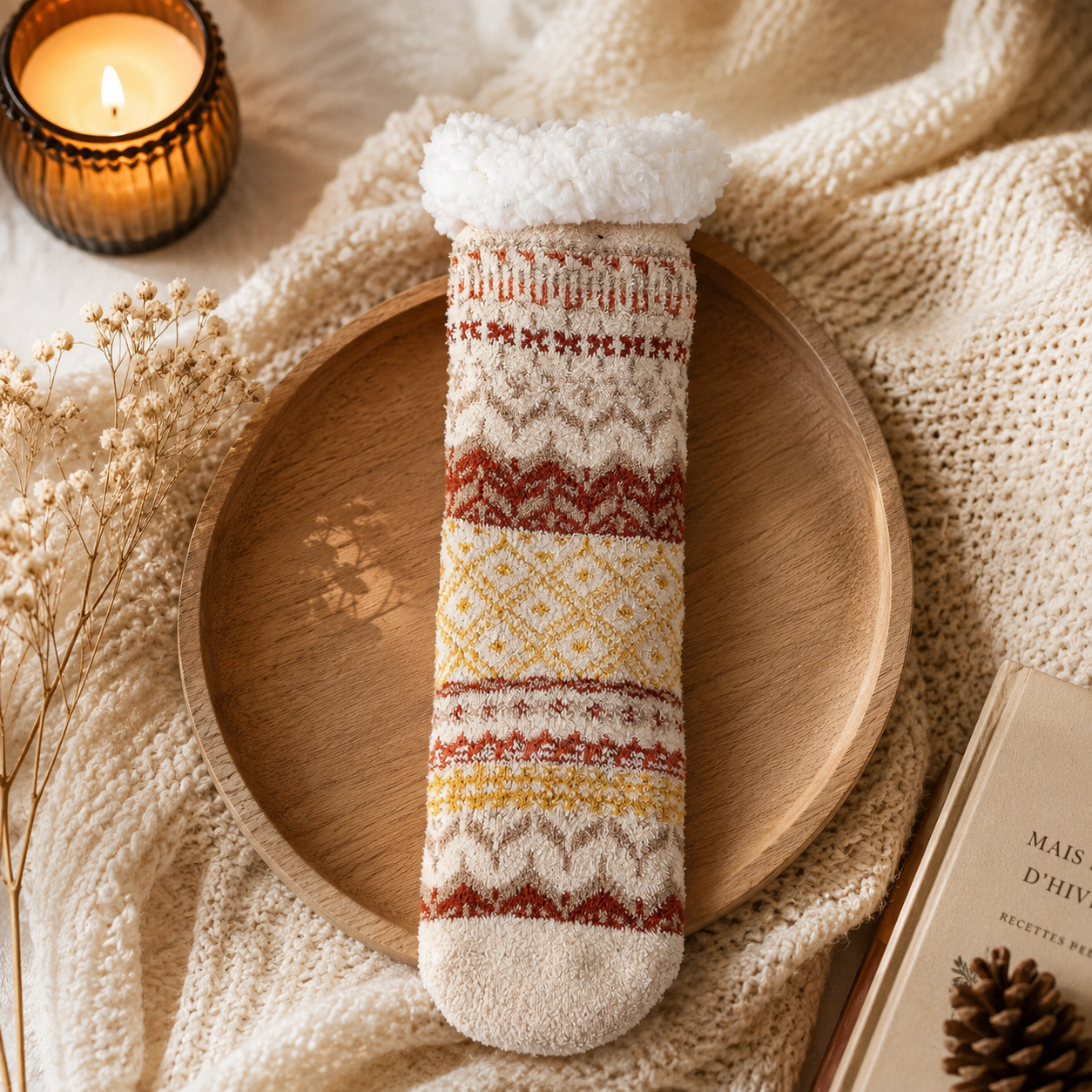 chaussettes pilou pilou nordiques beige