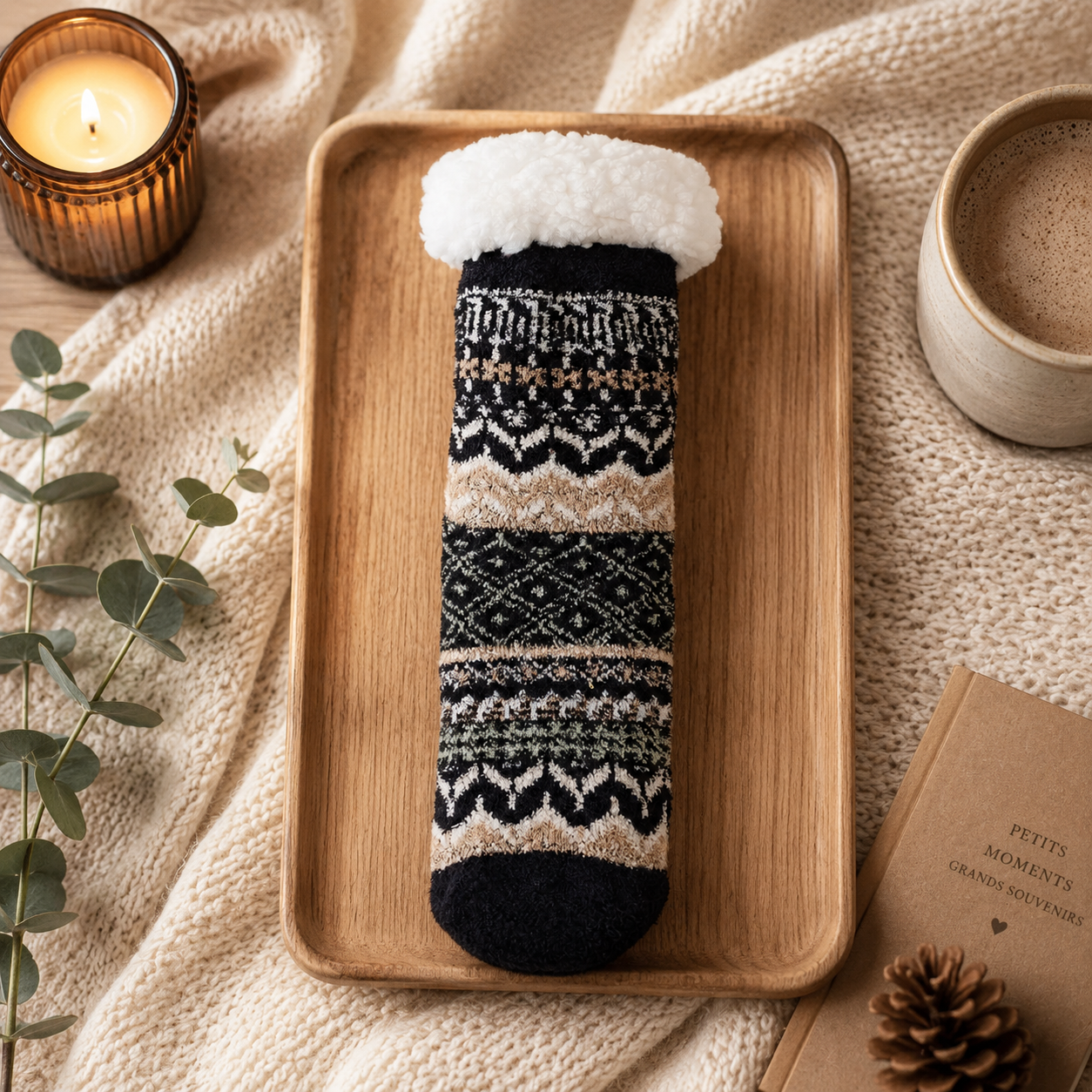 chaussettes pilou pilou nordiques noir