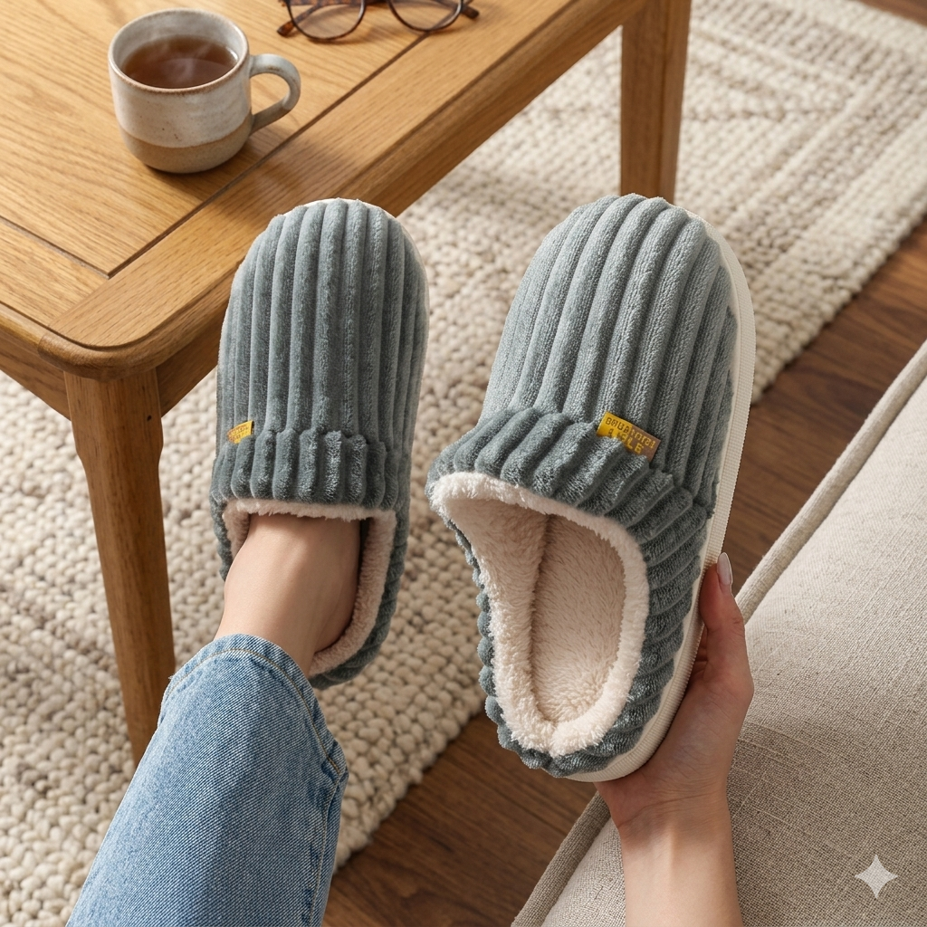 chaussons antidérapants pilou pilou chauds et confortables