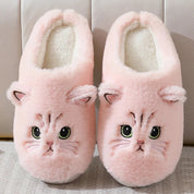 chaussons chat tout doux rose
