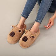 chaussons chauds style capybara
