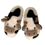 chaussons cocooning vache en peluche