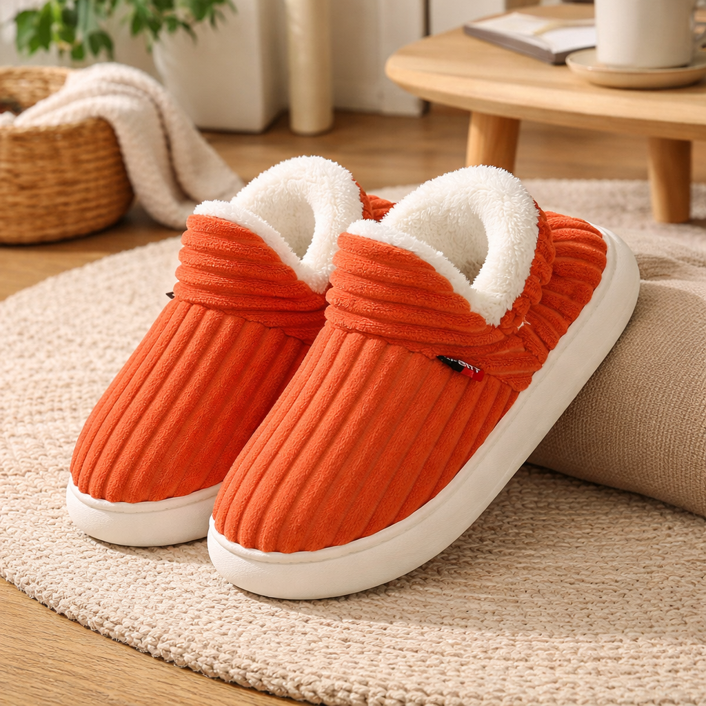 chaussons douillets avec intérieur doux et isolant