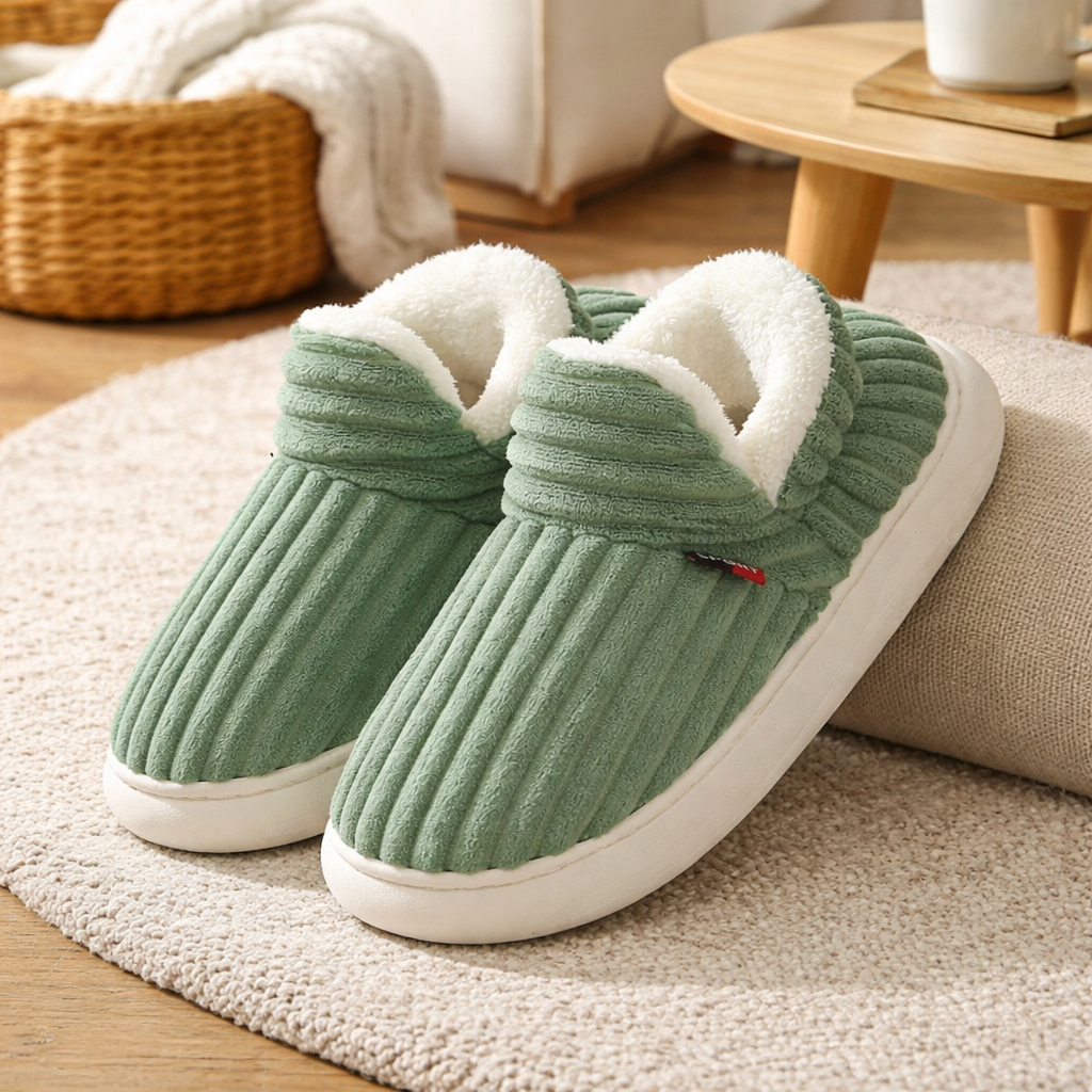 chaussons fourrés pilou pilou chauds et confortables