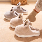 chaussons lapin en peluche chaude