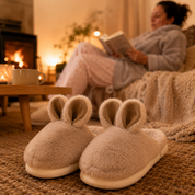 chaussons lapin ultra doux hiver