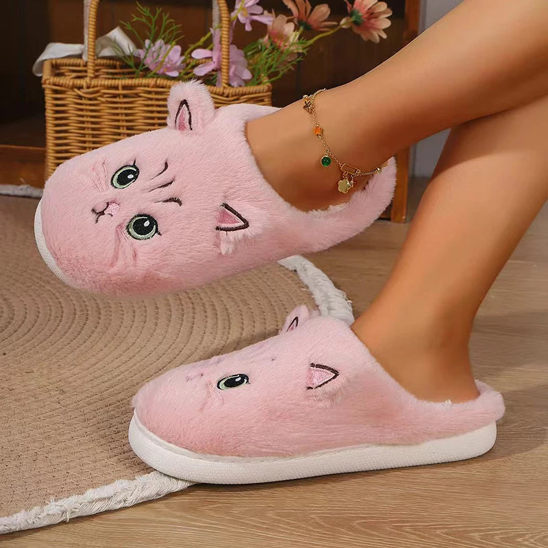 chaussons pilou pilou chat avec intérieur doux et chaud