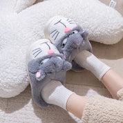 chaussons pilou pilou femme chat