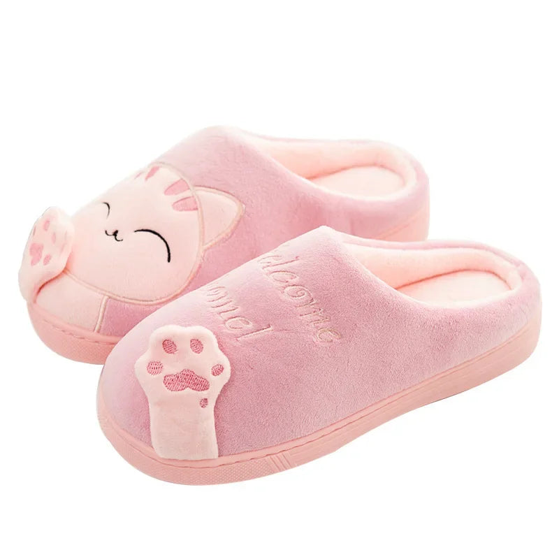 chaussons pilou pilou patte de chat couleur rose