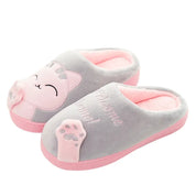 chaussons pilou pilou patte de chat gris