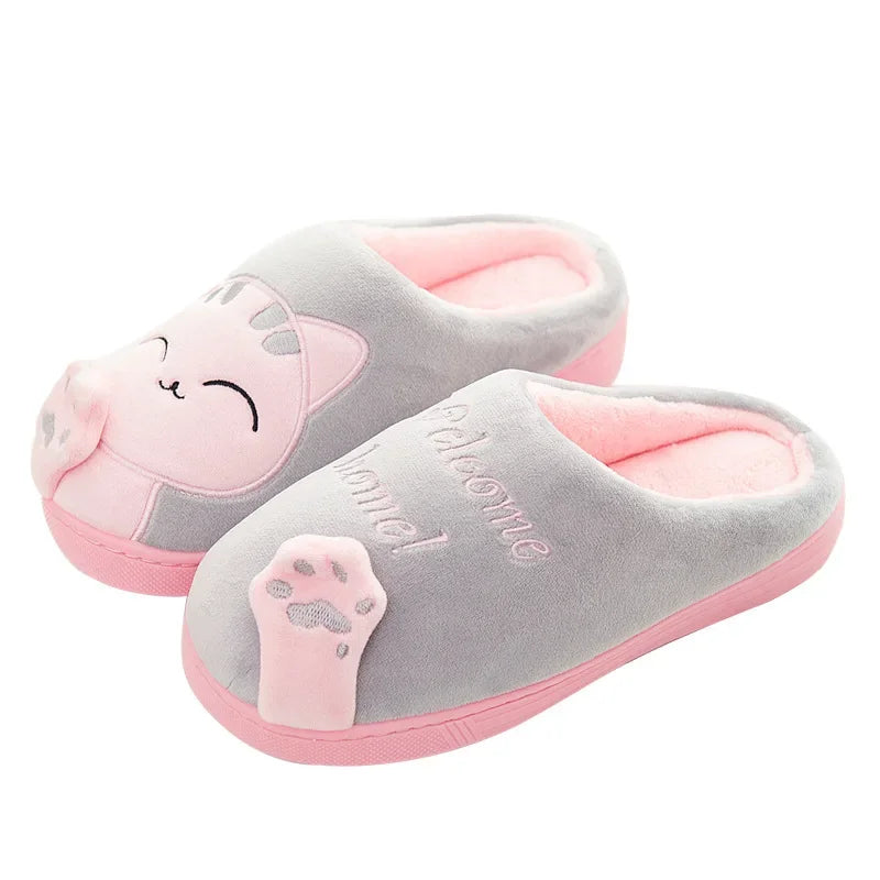 chaussons pilou pilou patte de chat gris
