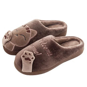 chaussons pilou pilou patte de chat marron