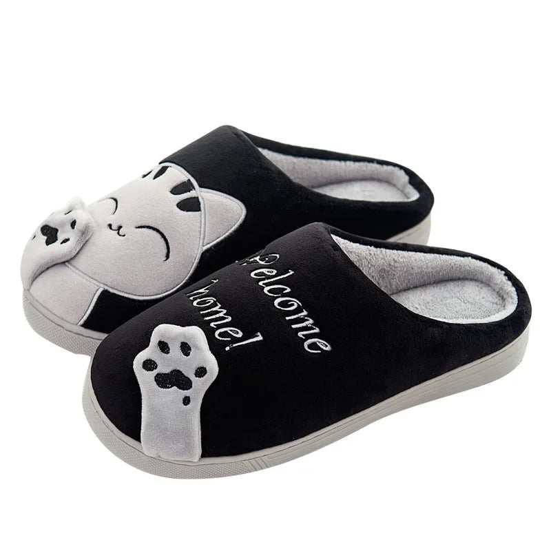 chaussons pilou pilou patte de chat noir