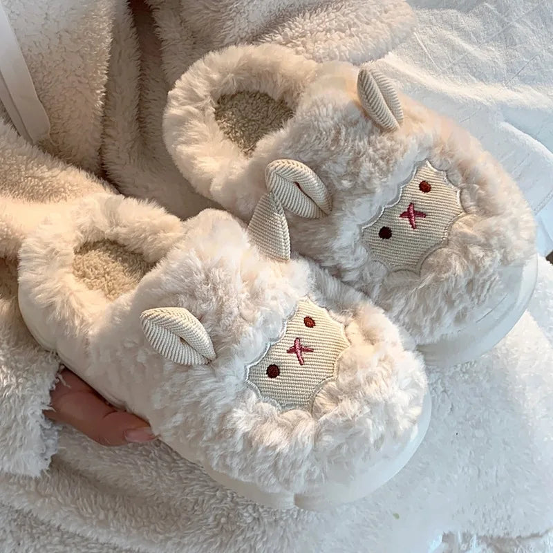 chaussons pilou pilou petit mouton blanc