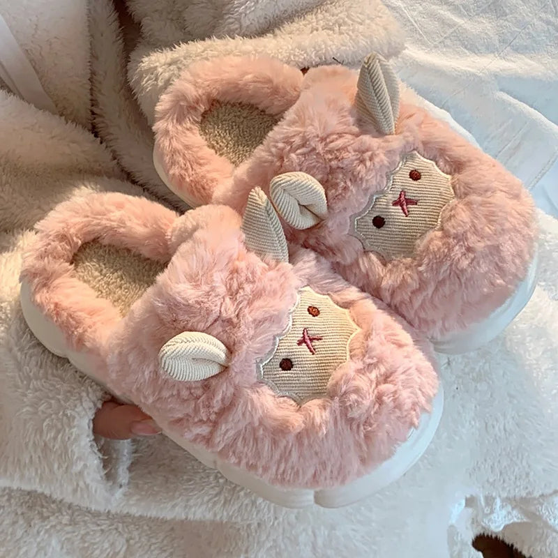chaussons pilou pilou petit mouton rose
