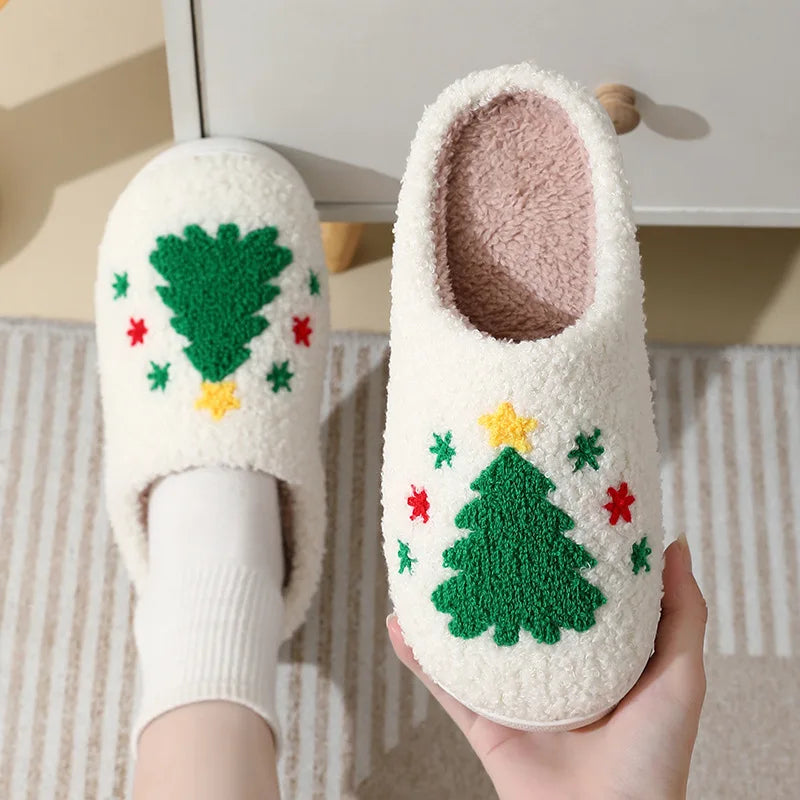 chaussons pilou pilou sapin de Noël 