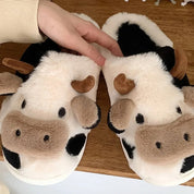 chaussons vache cocooning confortables