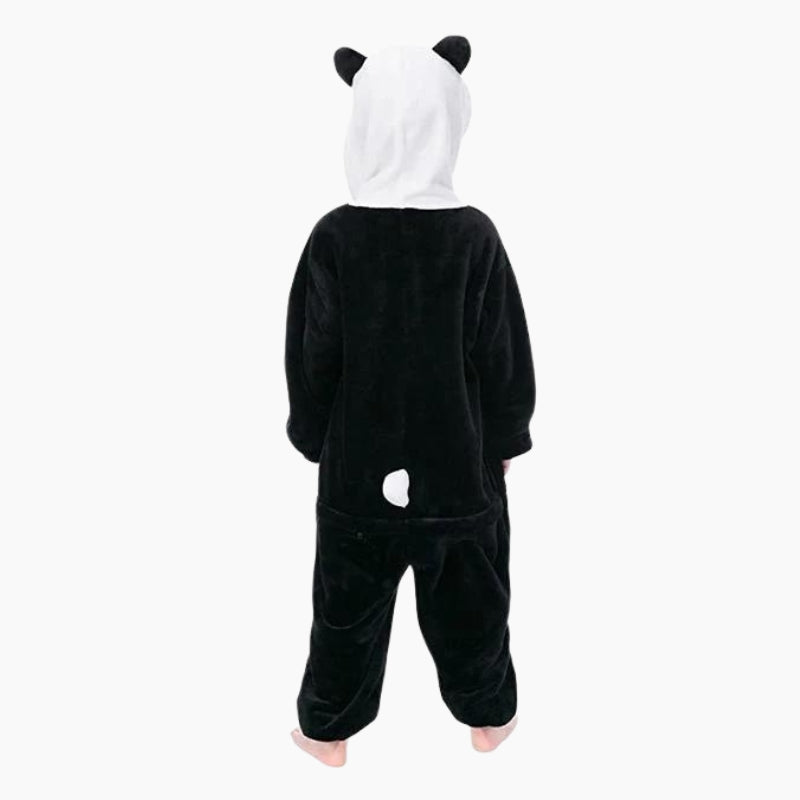 Combinaison style panda en matière polaire pour garçon