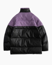 Doudoune bicolore pour homme avec un col montant en Pilou Pilou