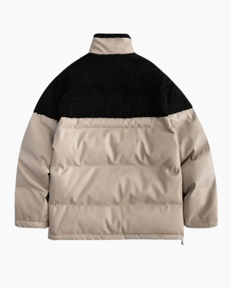 doudoune homme oversize,Doudoune bicolore coupe oversize en Pilou Pilou pour homme
