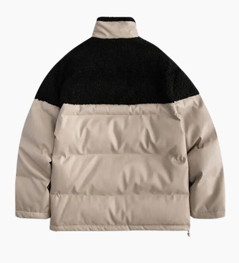 doudoune homme oversize,Doudoune bicolore coupe oversize en Pilou Pilou pour homme