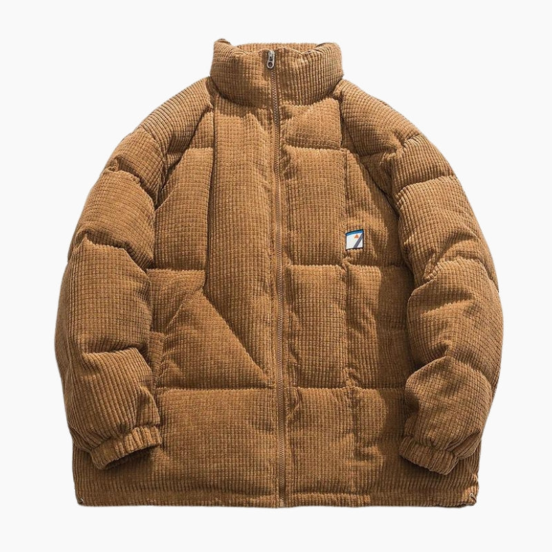 Doudoune velours côtelé homme