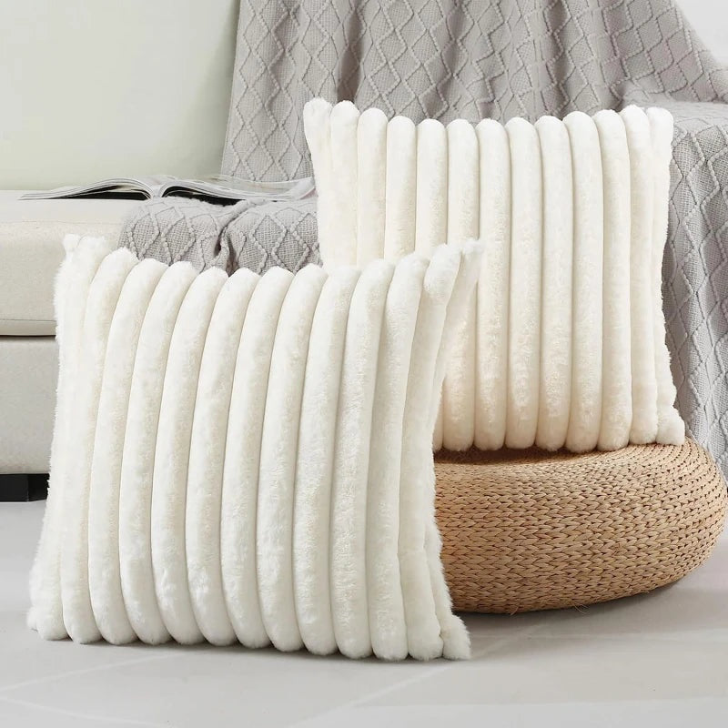 Housse de coussin duveteuse