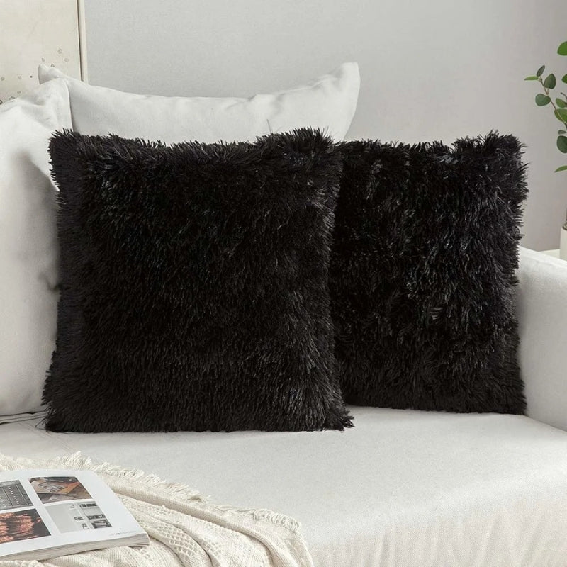 Housse de coussin moutonnée