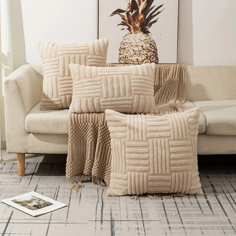 Housse de coussin plaid