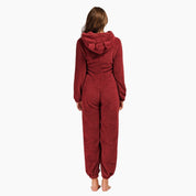 Combi couleur rouge Bordeaux en Pilou Pilou pour femme