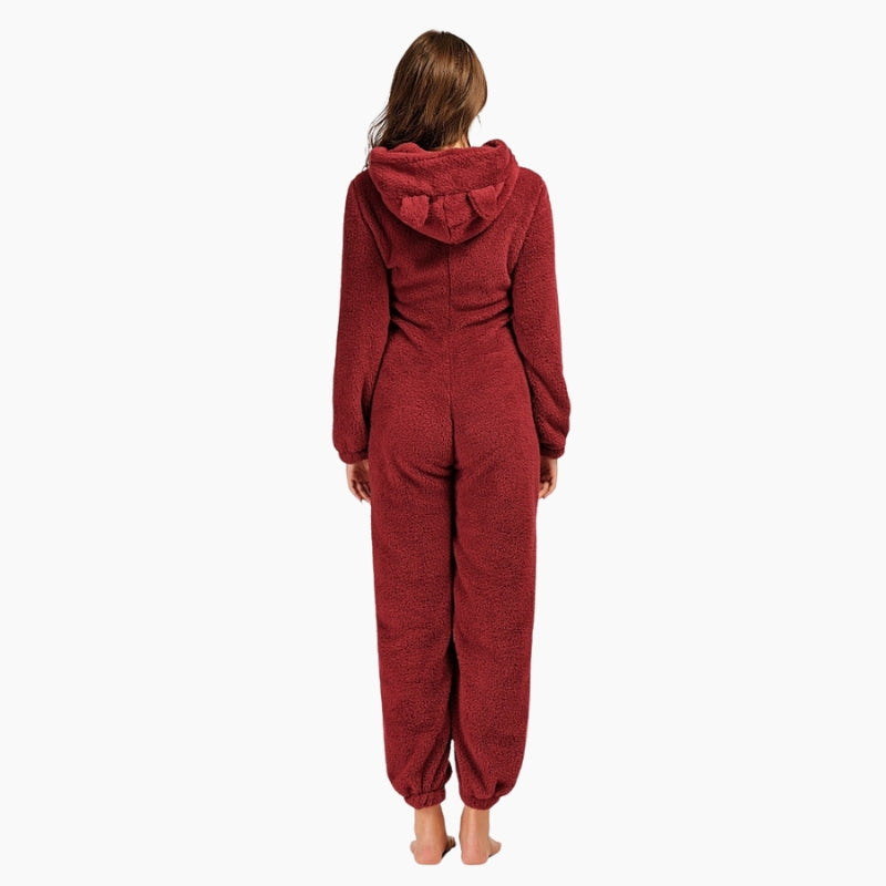 Combi couleur rouge Bordeaux en Pilou Pilou pour femme