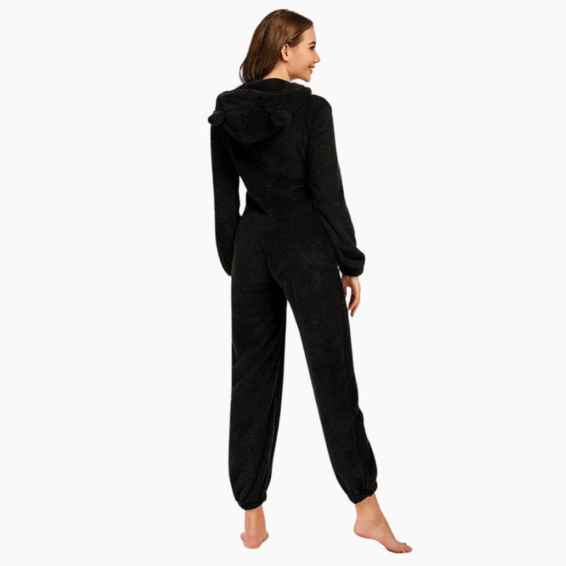 Combi de couleur noire en matière Pilou Pilou