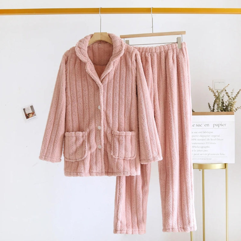 Ensemble pyjama polaire femme