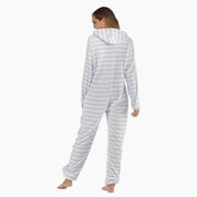 Grenouillère chaude style marinière pour femme
