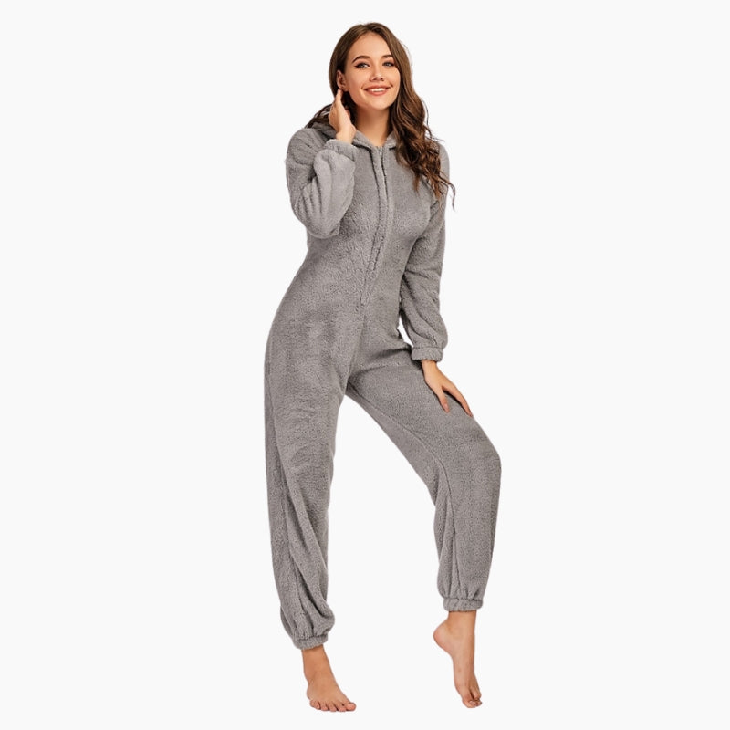 Grenouillère d'hiver de couleur grise pour femme