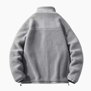 Grosse veste polaire grise pour homme.