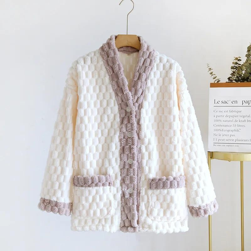 Haut de pyjama polaire femme