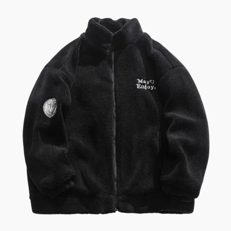 Manteau peluche noir