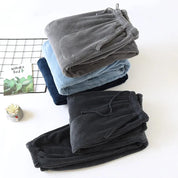Pantalon de pyjama de couleur grise en matière flanelle pour homme, pantalon pyjama homme flanelle